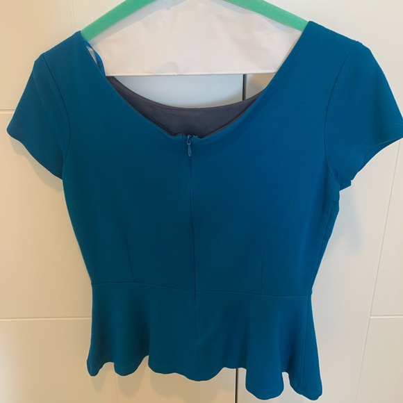 Banana Republic Blue Peplum Top - Picture 2 of 2